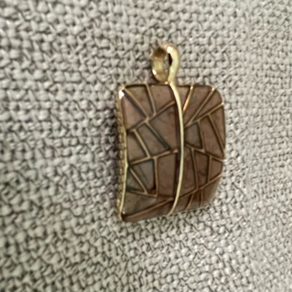 Lia Sophia brown and gold pendant - Picture 4 of 8